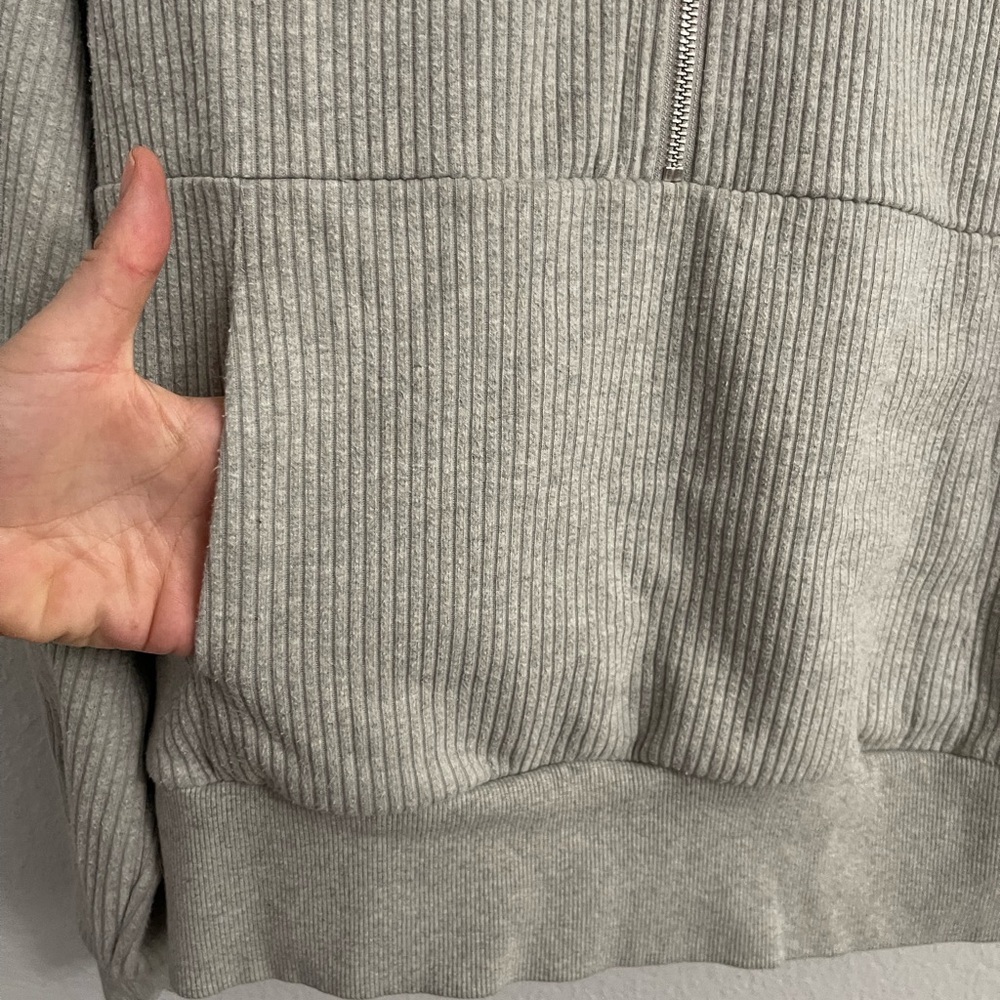 Varley Cyrus Half Zip Ribbed Gray Size Small - Picture 7 of 13